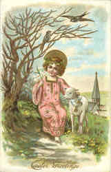 Easter Greetings Postcard