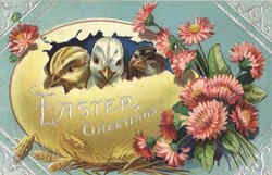 Easter Greetings Postcard