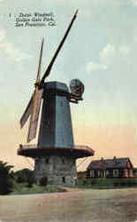 Dutch Windmill, Golden Gate Park San Francisco, CA Postcard Postcard