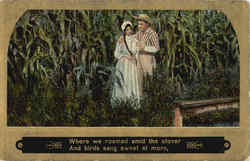 Couple in the Corn Field Postcard