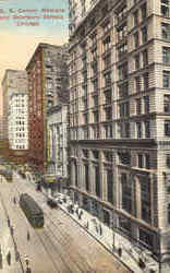 S. E. Corner Madison And Dearborn Streets Postcard