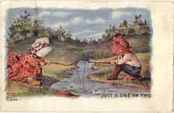 Just A Line Or Two Postcard