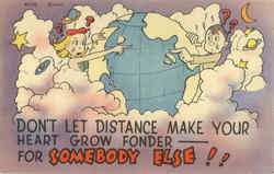 Don't let distance make your heart grow fonder... Postcard
