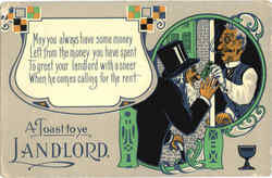 A Toast To ye Landlord Postcard