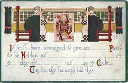 It hath been arranged to give a Party... Card Games Postcard Postcard