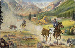 Lead'n 'Em Out Postcard