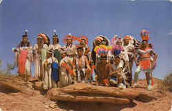 Indians In Ceremonial Dress Postcard