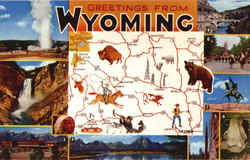 Greetings from Wyoming Postcard