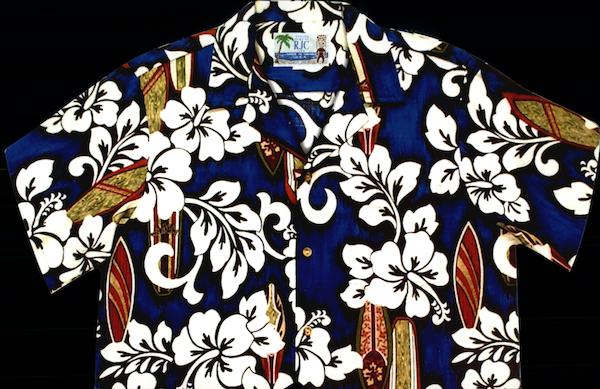 Aloha Wear Hawaiian Shirt Die Cut Postcard