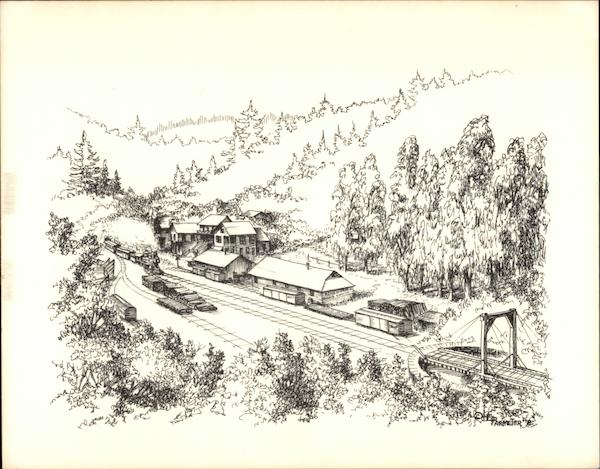 End of the Line for the North Pacific Coast Railroad Cazadero California