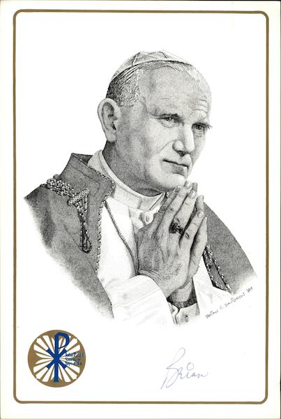 Portrait of Pope John Paul II Religious