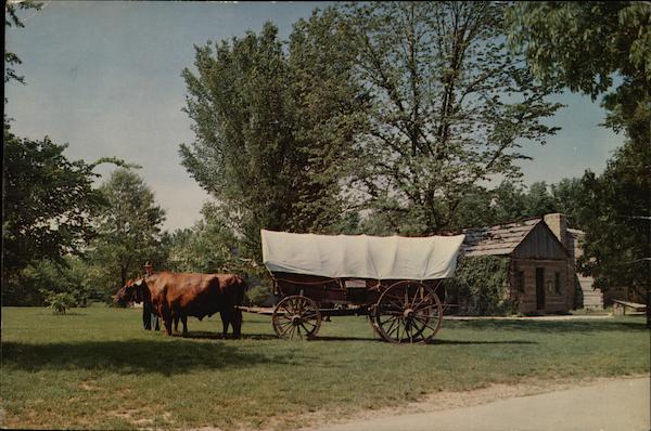 Historic Conestoga Wagon Petersburg Illinois John D. Freeman