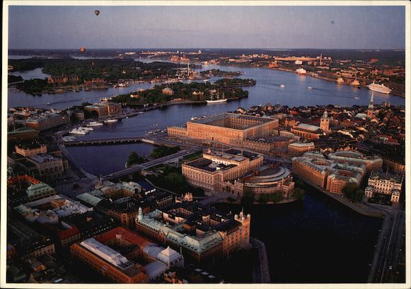 Aerial View of City Stockholm Sweden