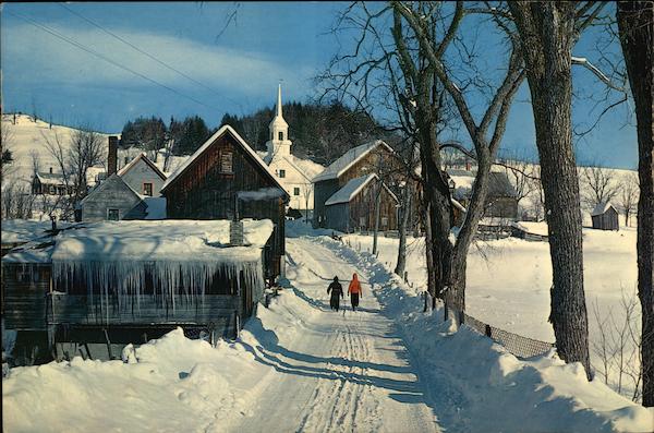 Winter Scene Waits River Vermont