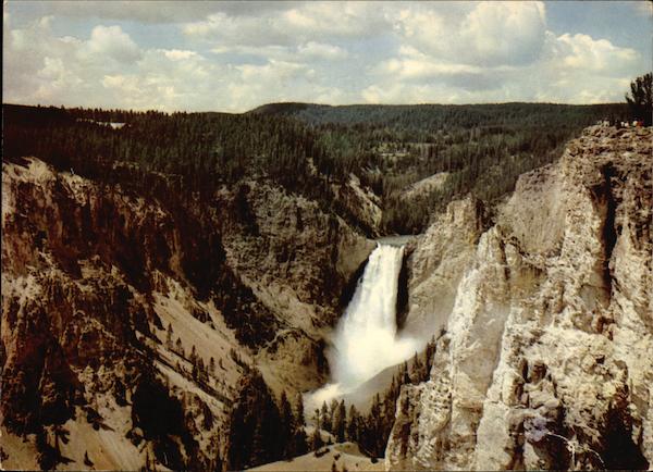 Lower Falls from Moran Point - Yellowstone National Park Wyoming