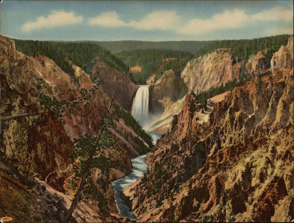 Grand Canyon from Artist Point Yellowstone National Park Wyoming