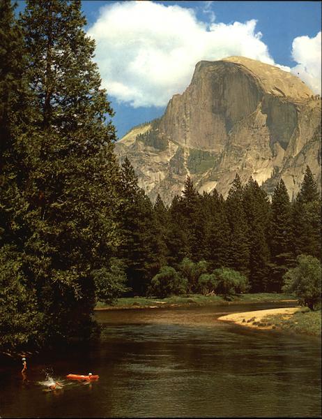 Half Dome and Merced River Yosemite National Park California