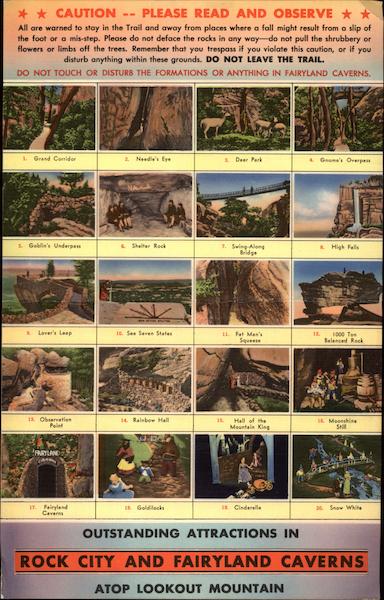 Rock City and Fairyland Caverns - Lookout Mountain Chattanooga Tennessee