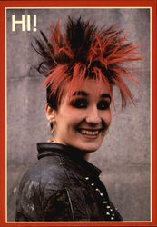 Punk Girl: Hi! Large Format Postcard