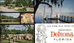 Live, Work, Play, Invest at Mackle-Built Deltona Florida Large Format Postcard