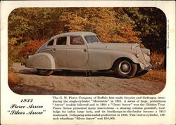 1933 Pierce Arrow "Silver Arrow" Cars Large Format Postcard Large Format Postcard