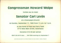 Congressman Howard Wolpe Large Format Postcard