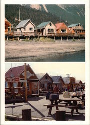 Colorful Cananas Line the Boardwalk Large Format Postcard