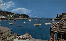 Lobster Boats and Gear Maine Large Format Postcard Large Format Postcard