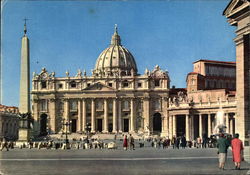 St. Peter's Square and Basilica - Vatican City Large Format Postcard