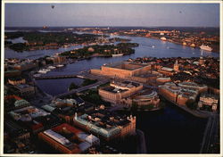 Aerial View of City Large Format Postcard
