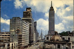 Torre Latino Americana y Ave. San Juan de Letran Mexico City, Mexico Large Format Postcard Large Format Postcard