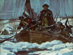 Washington Crossing the Delaware Large Format Postcard
