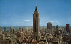 Uptown Skyline showing Empire State Building and R.C.A. Building New York, NY Large Format Postcard Large Format Postcard