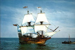 The Mayflower II Large Format Postcard