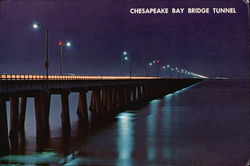 Chesapeake Bay Bridge Tunnel Virginia Beach, VA Large Format Postcard Large Format Postcard