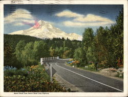 Mount Hood from Mount Hood Loop Highway Large Format Postcard