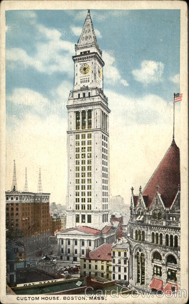 Aerial View of Custom House Boston Massachusetts