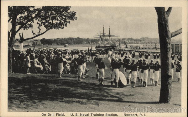 On Drill Field, U. S. Naval Training Station Newport Rhode Island