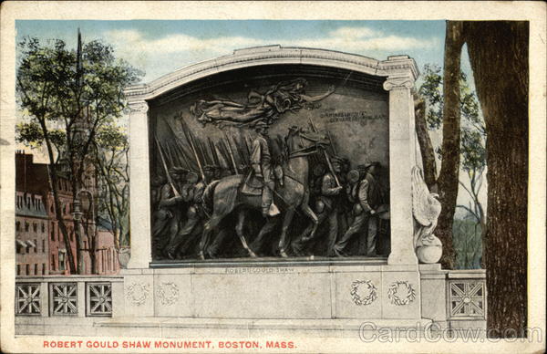 Robert Gould Shaw Monument Boston Massachusetts