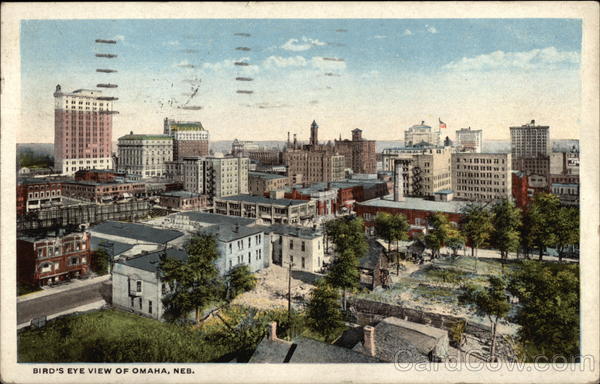 Bird's Eye View of the City Omaha Nebraska