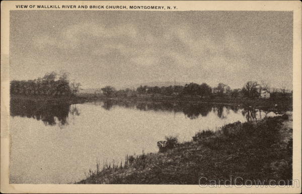 View of Wallkill River and Brick Church Montgomery New York