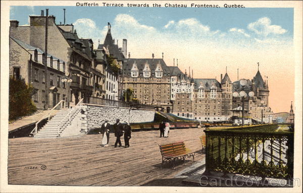 Dufferin Terrace towards the Chateau Frontenac Quebec City QC Canada