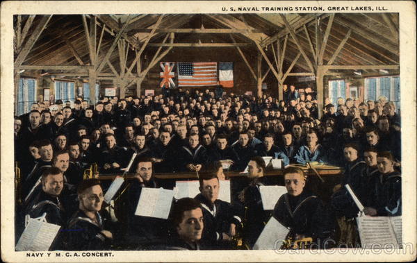 U.S. Naval Training Station - Navy Y.M.C.A. Concert Great Lakes Illinois