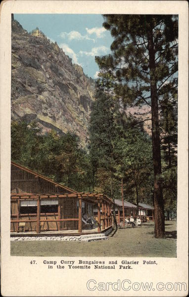 Camp Curry Bungalows and Glacier Point Yosemite National Park California