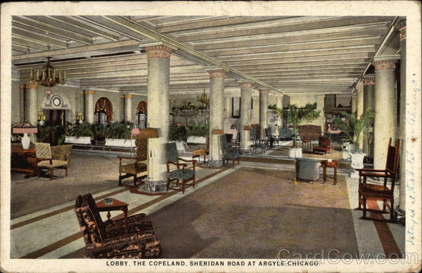 Lobby, the Copeland, Sheridan Road at Argyle Chicago Illinois