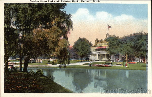 Casino from Lake at Palmer Park Detroit Michigan