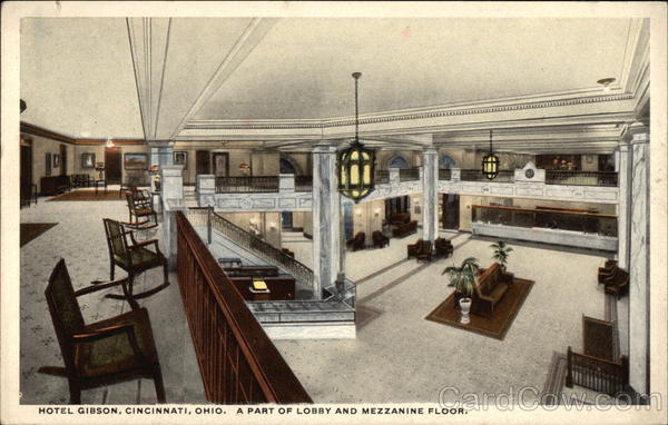 Hotel Gibson - Lobby and Mezzanine Cincinnati Ohio