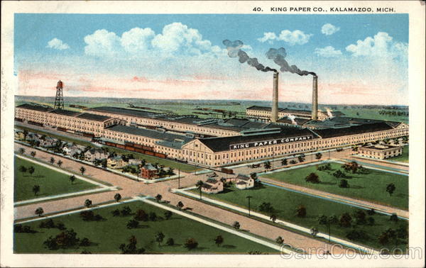 Aerial View of King Paper Co Kalamazoo Michigan