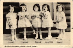 The Dionne Quintuplets Postcard