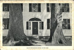 Main Entrance, Royal River Inn Postcard